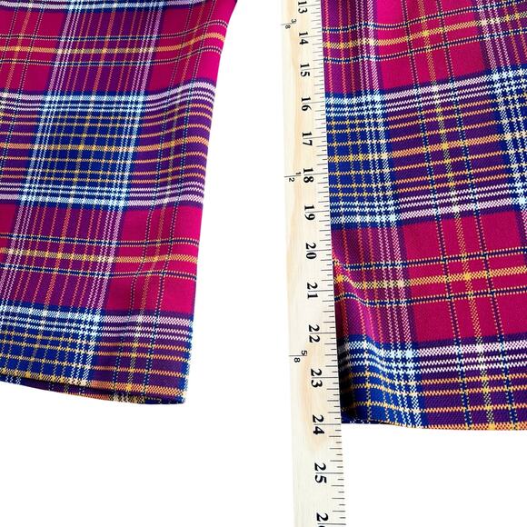 Vintage Red Plaid Bell Bottom Pants Size 30x24 preowned - Picture 8 of 9